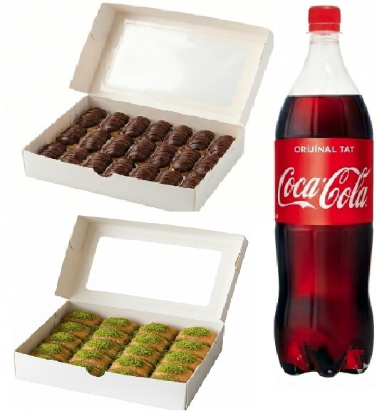 1 kg Ekler Dahil Fıstıklı Baklava Menüsü Uşak pasta