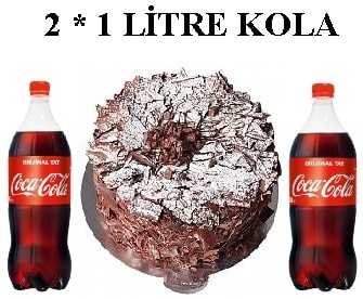 6-9 Kişilik Parça Çikolatalı Yaş Pasta & 2x1 Lt Cola Uşak pasta
